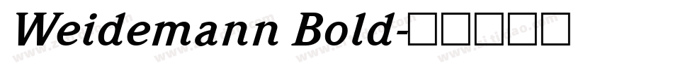 Weidemann Bold字体转换